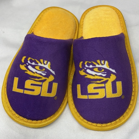 NEW!!! Lsu university slide in house shoes kids sz L - Picture 2 of 6